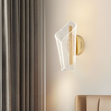 Kinkiet G030-W Led Złoty, Metal, Tworzywo Sztuczne