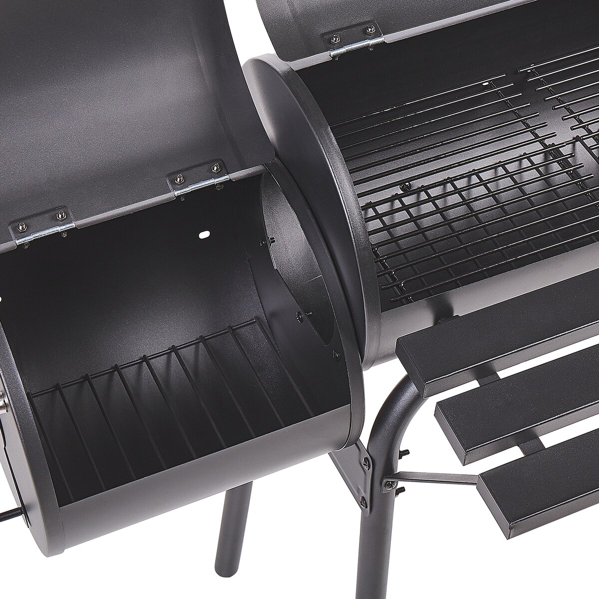 Grill węglowy KATLA Z wędzarnią Metal Czarny