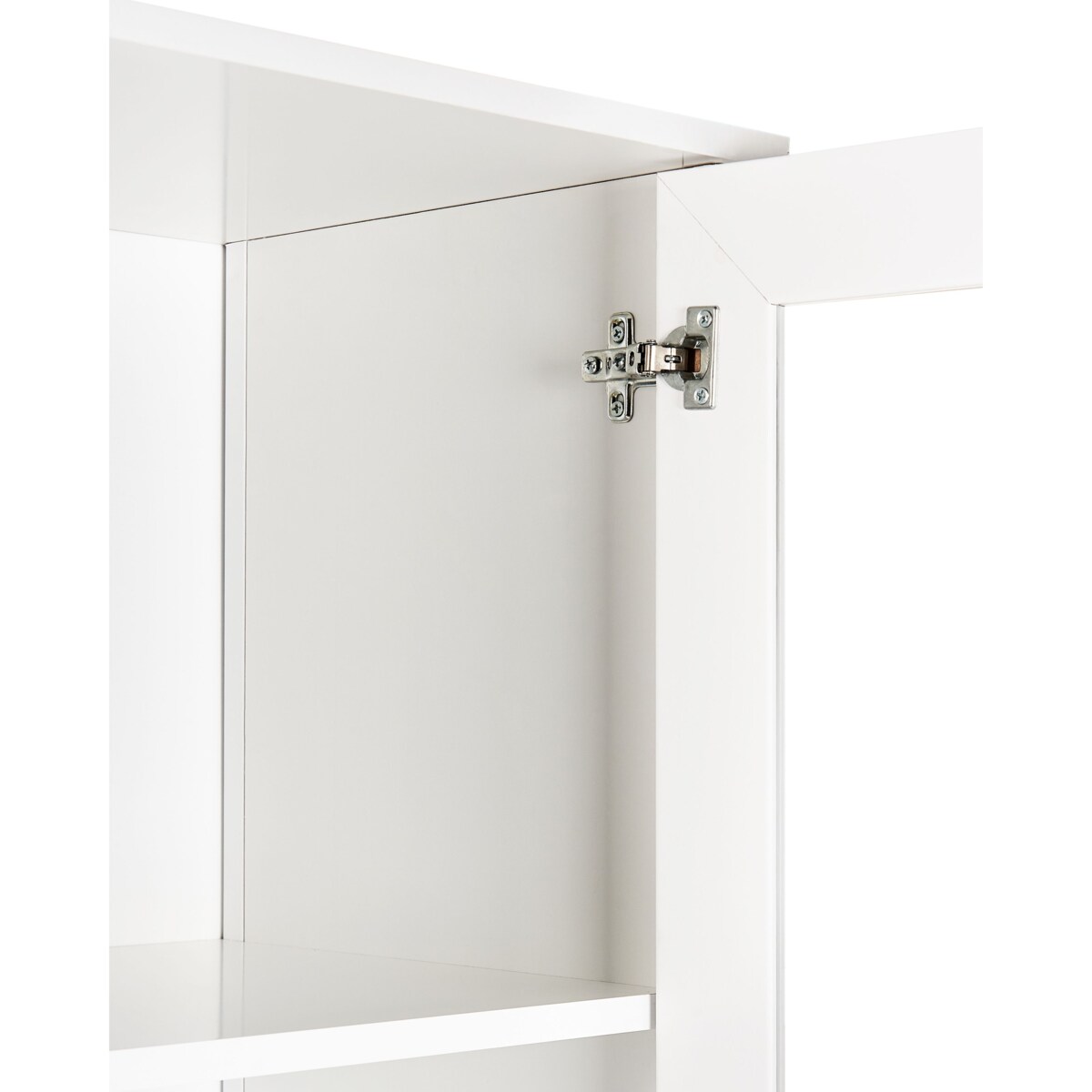 Witryna ze szklaną gablotą biała NORNALUP