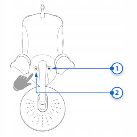 Lampka biurkowa dla dzieci SŁOŃ biały