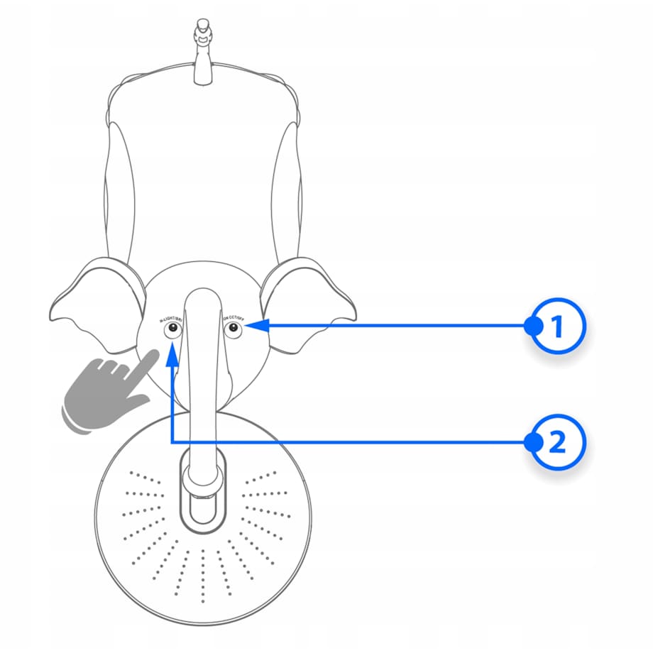 Lampka biurkowa dla dzieci SŁOŃ biały