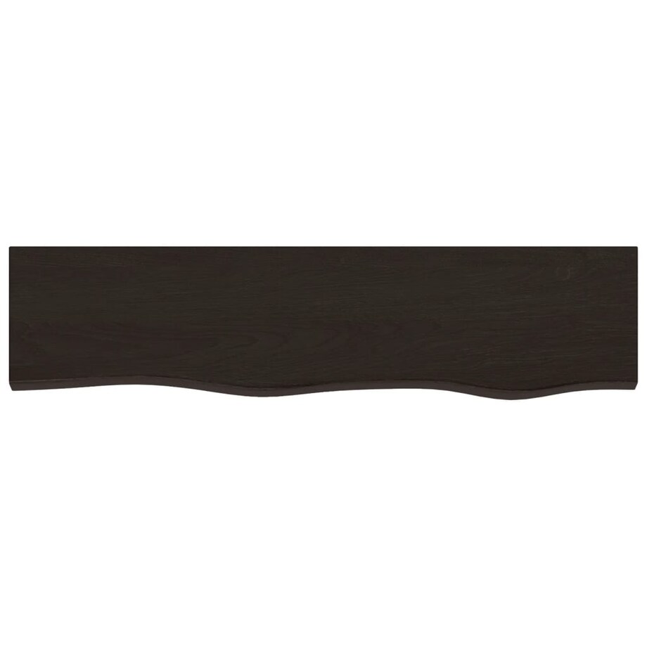 vidaXL Półka, ciemnobrązowa, 80x20x4 cm, wykończone lite drewno dębowe