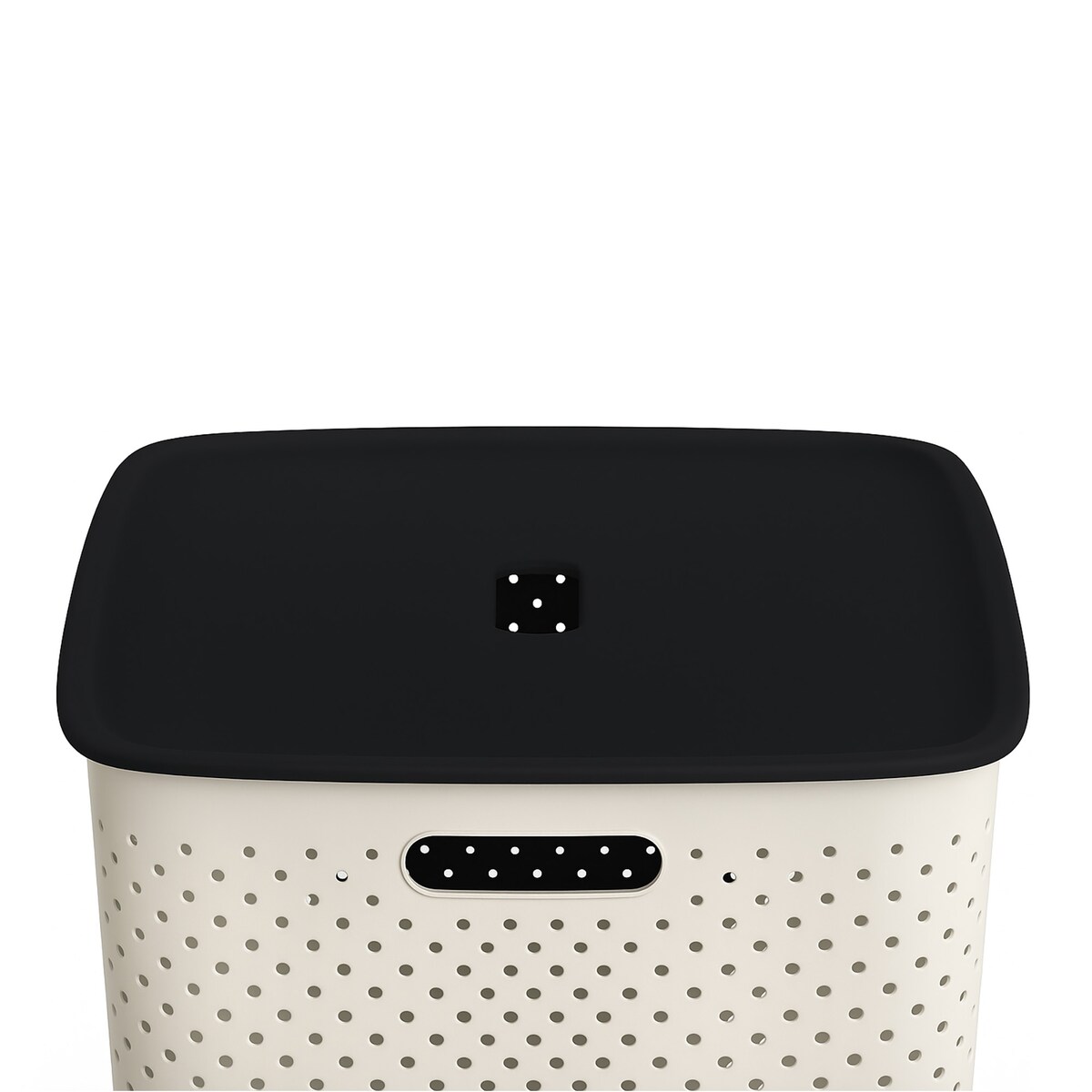 Kosz Na Pranie Bieliznę Wolnostojący Łazienkowy 60 L Duży Biały