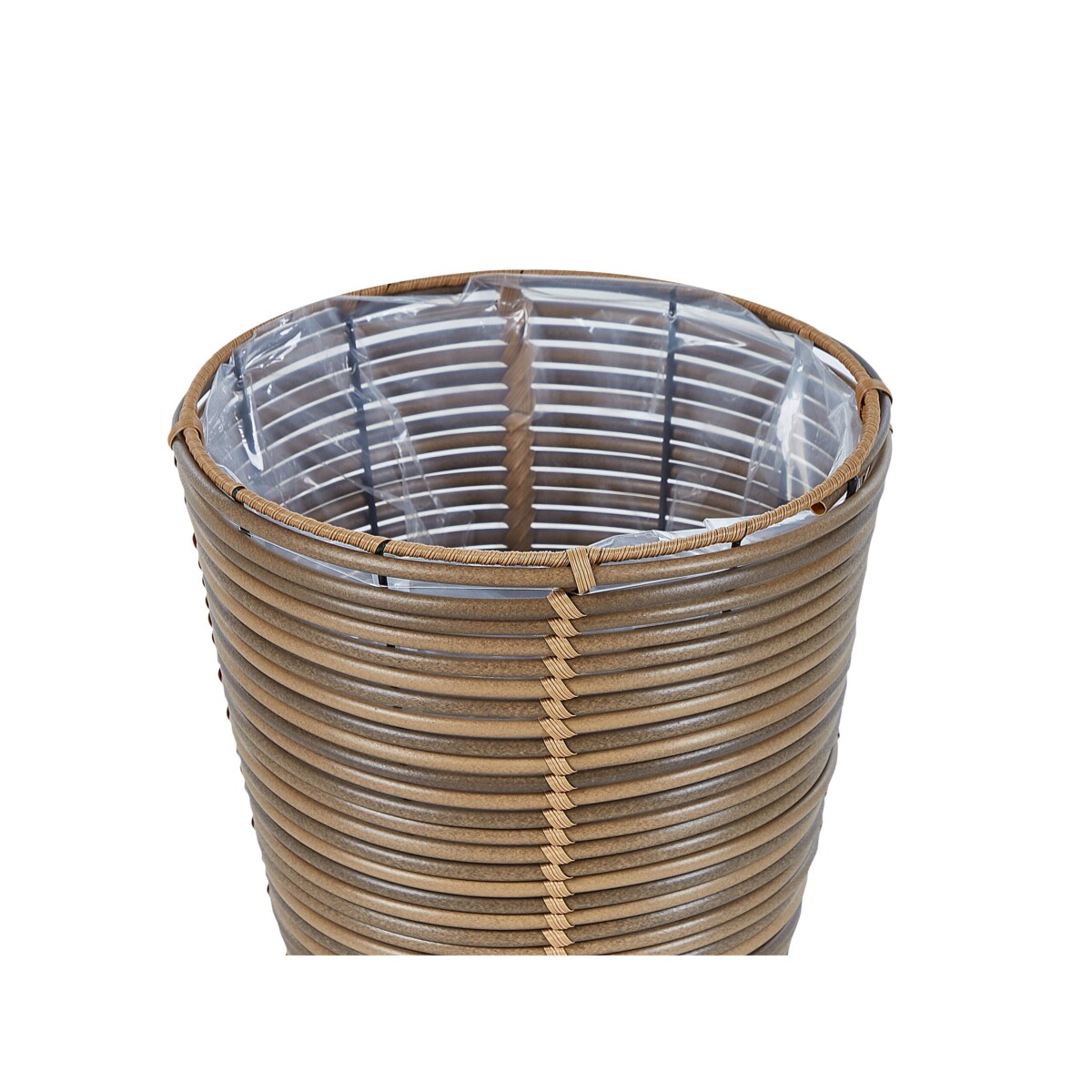 Zestaw 2 koszy na kwiaty z technorattanu brązowy SARTI