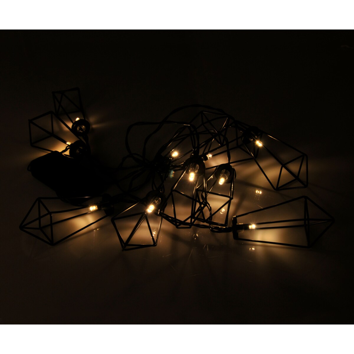 Industrialny łańcuch druciany do dekoracji 10 LED 2,1m ciepła