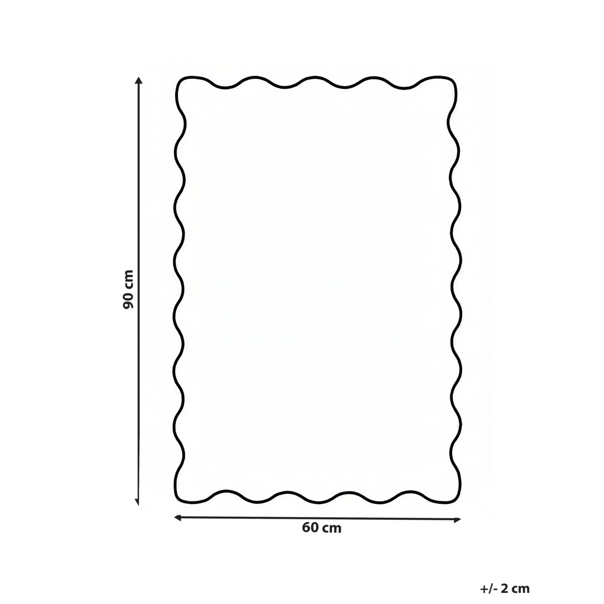 Dywanik łazienkowy NANGAL Szary/ beżowy 60 x 90 cm Bawełna