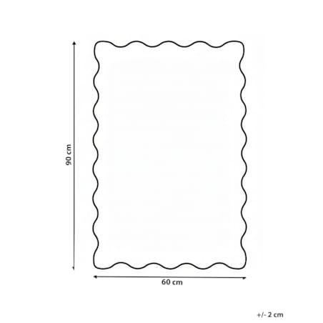 Dywanik łazienkowy NANGAL Szary/ beżowy 60 x 90 cm Bawełna