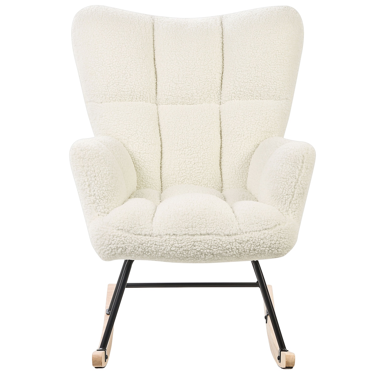 Fotel bujany OULU Boucle Biały