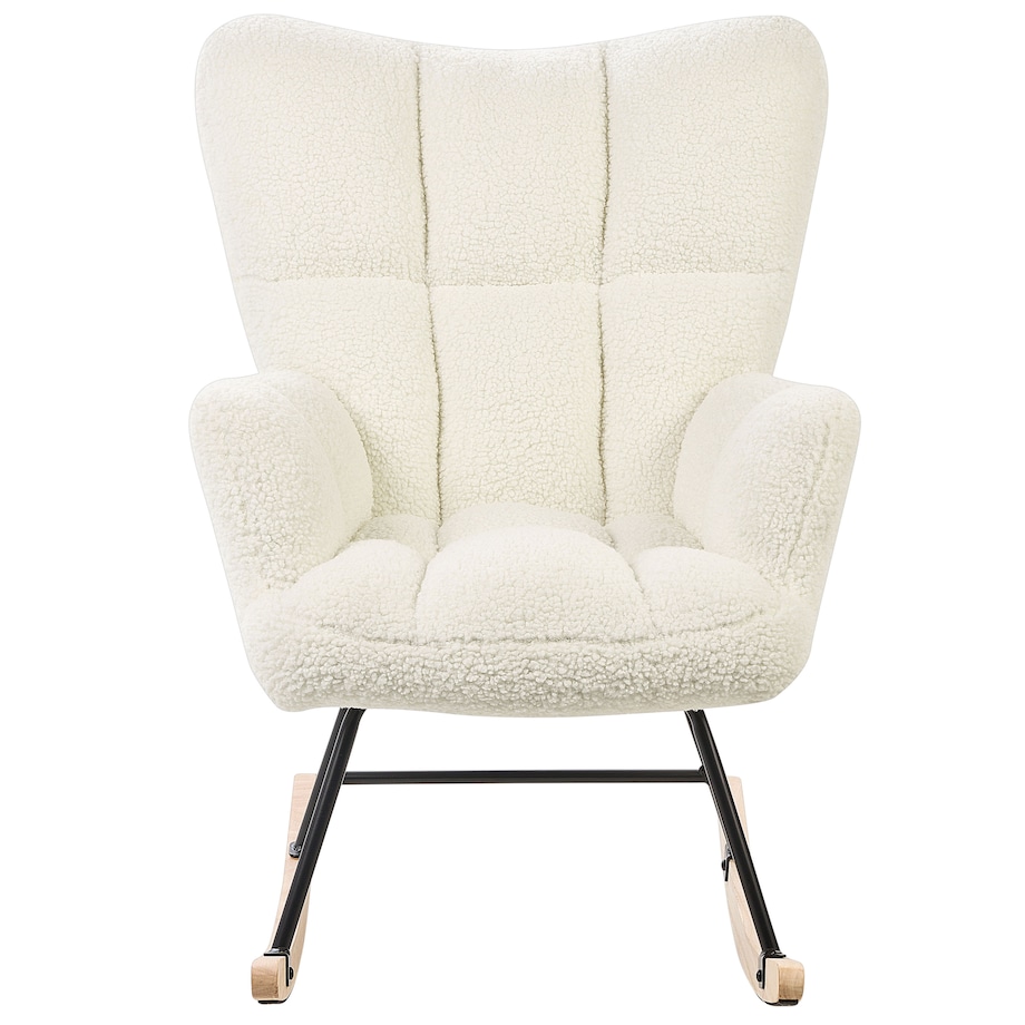 Fotel bujany OULU Boucle Biały