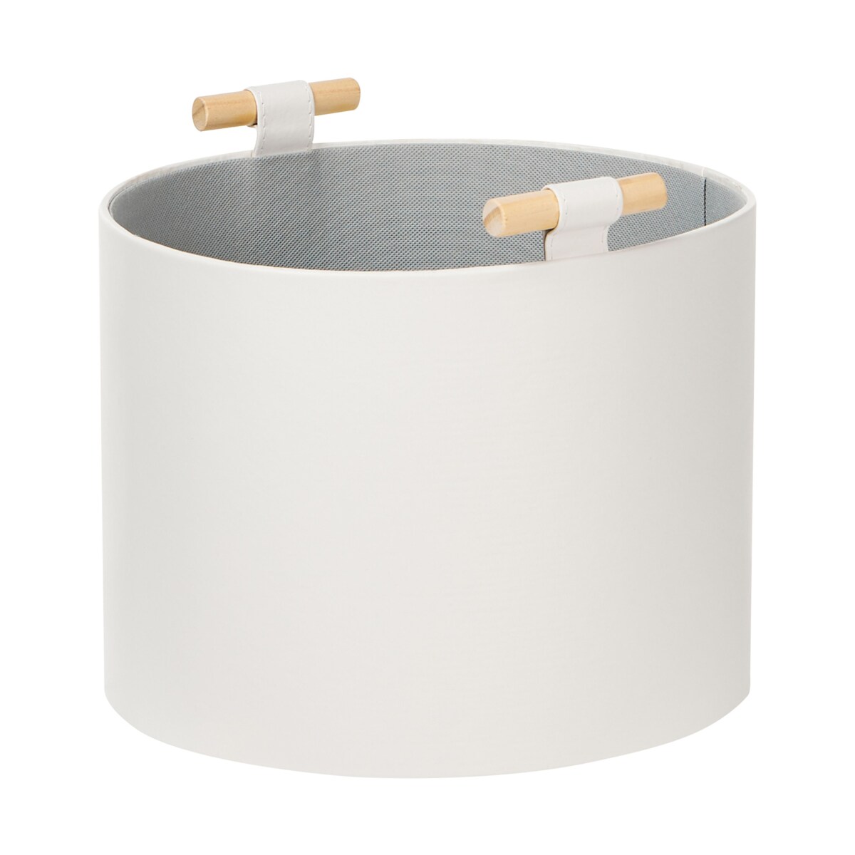 Zestaw 3 koszy z ekoskóry złamana biel ARAM