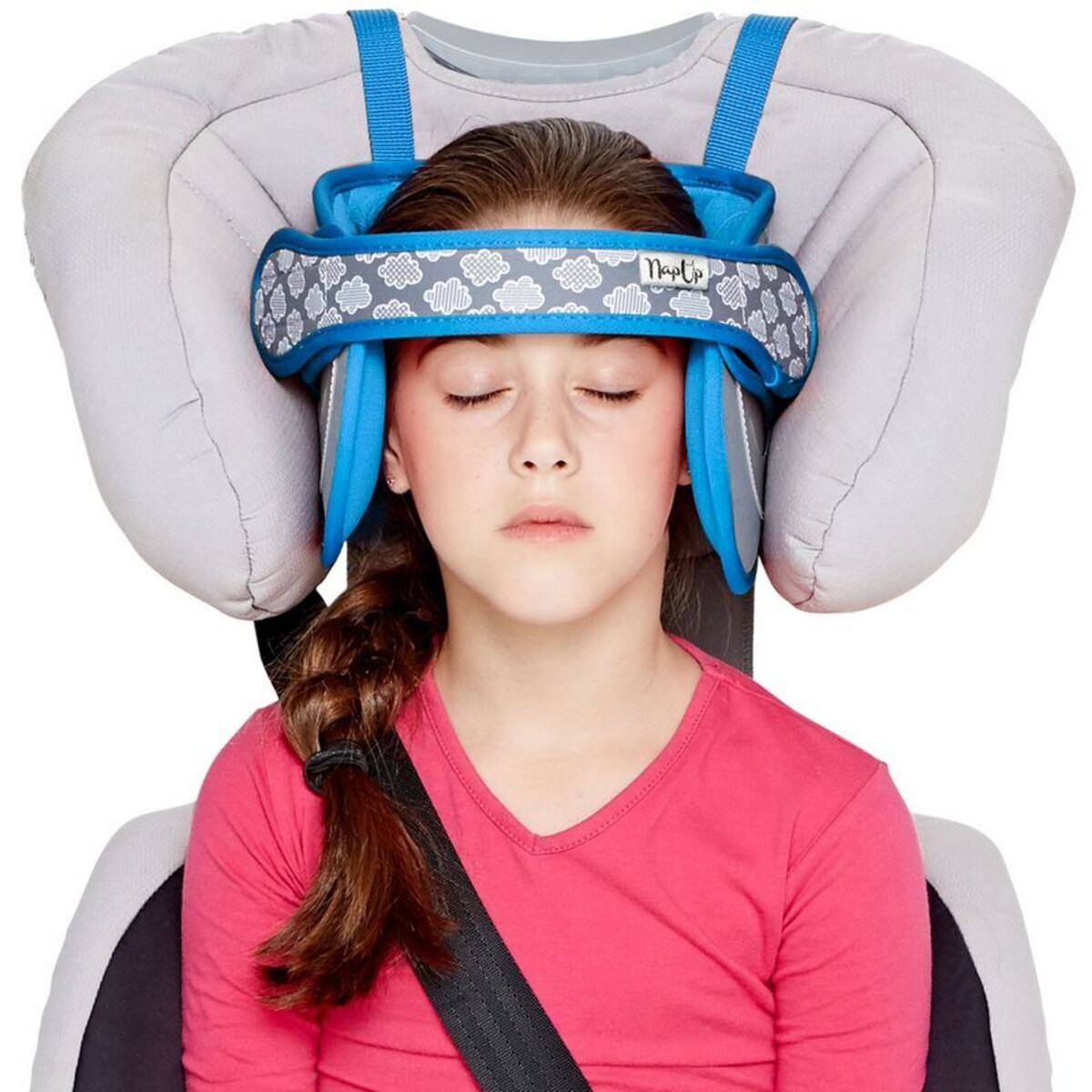 Opaska podtrzymująca głowę w foteliku samochodowym dla dzieci - niebieska