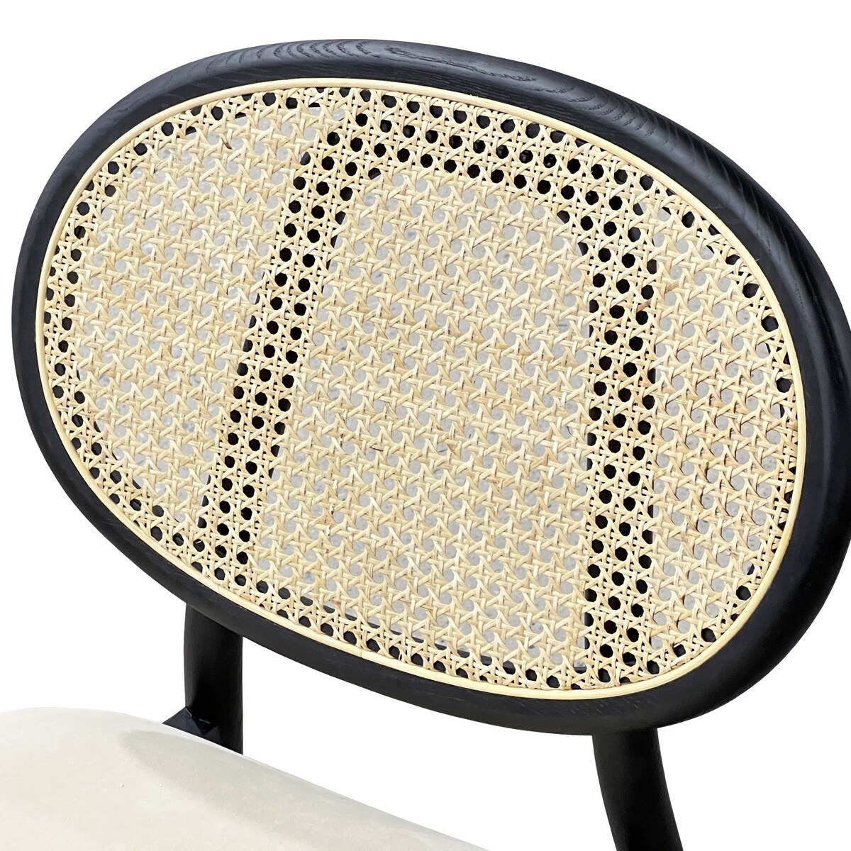 Krzesło drewniane z plecionką wiedeńską czarne