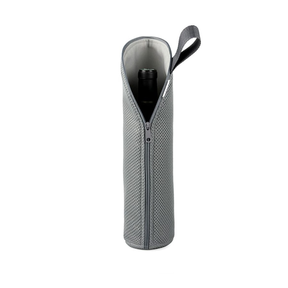 Etui podróżne, opakowanie na butelki z zamkiem szare