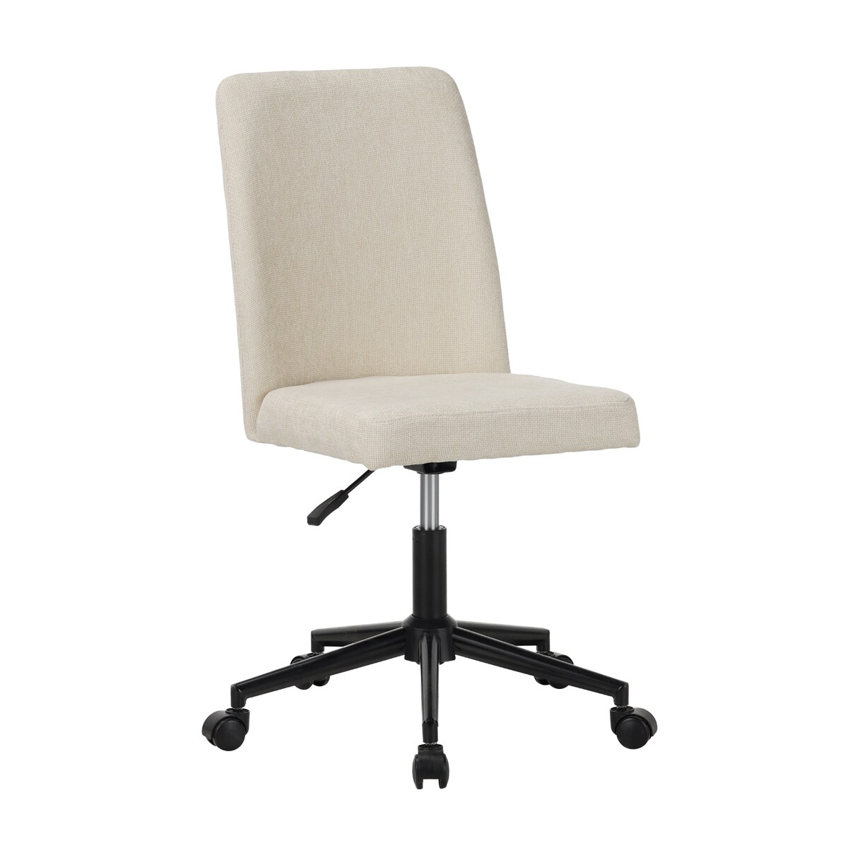 Fotel biurowy obrotowy krzesło biurowe wygodny do biurka regulowany beżowy welurowy