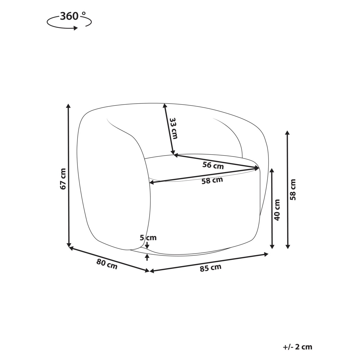 Fotel obrotowy TORE Jasnobeżowy