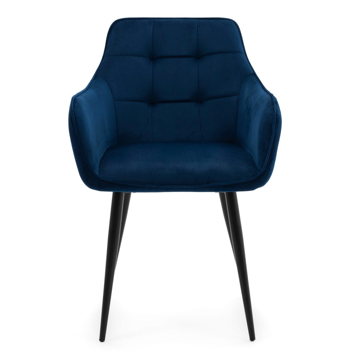Krzesło tapicerowane welurowe GALLO velvet granatowy