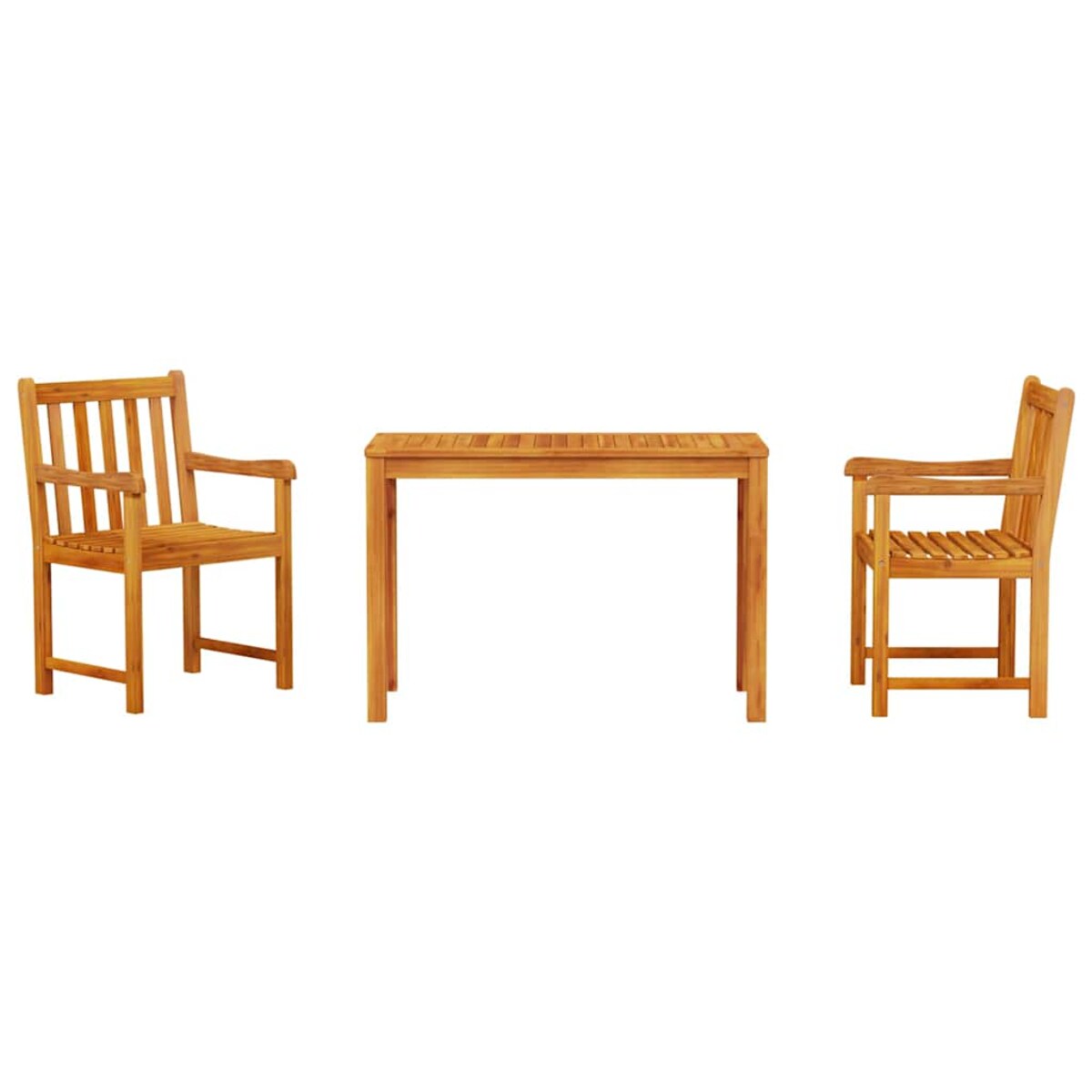 vidaXL Zestaw do jadalni w ogrodzie 3 pcs Brązowy lite drewno akacjowe