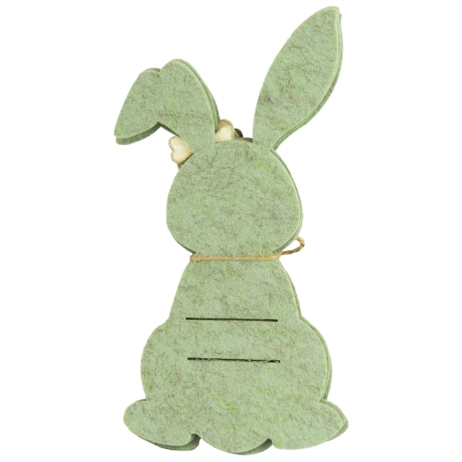 Kieszonka Etui Na Sztućce Wielkanocna Zajączek Filcowa Dekoracyjna Ozdobna Zielona