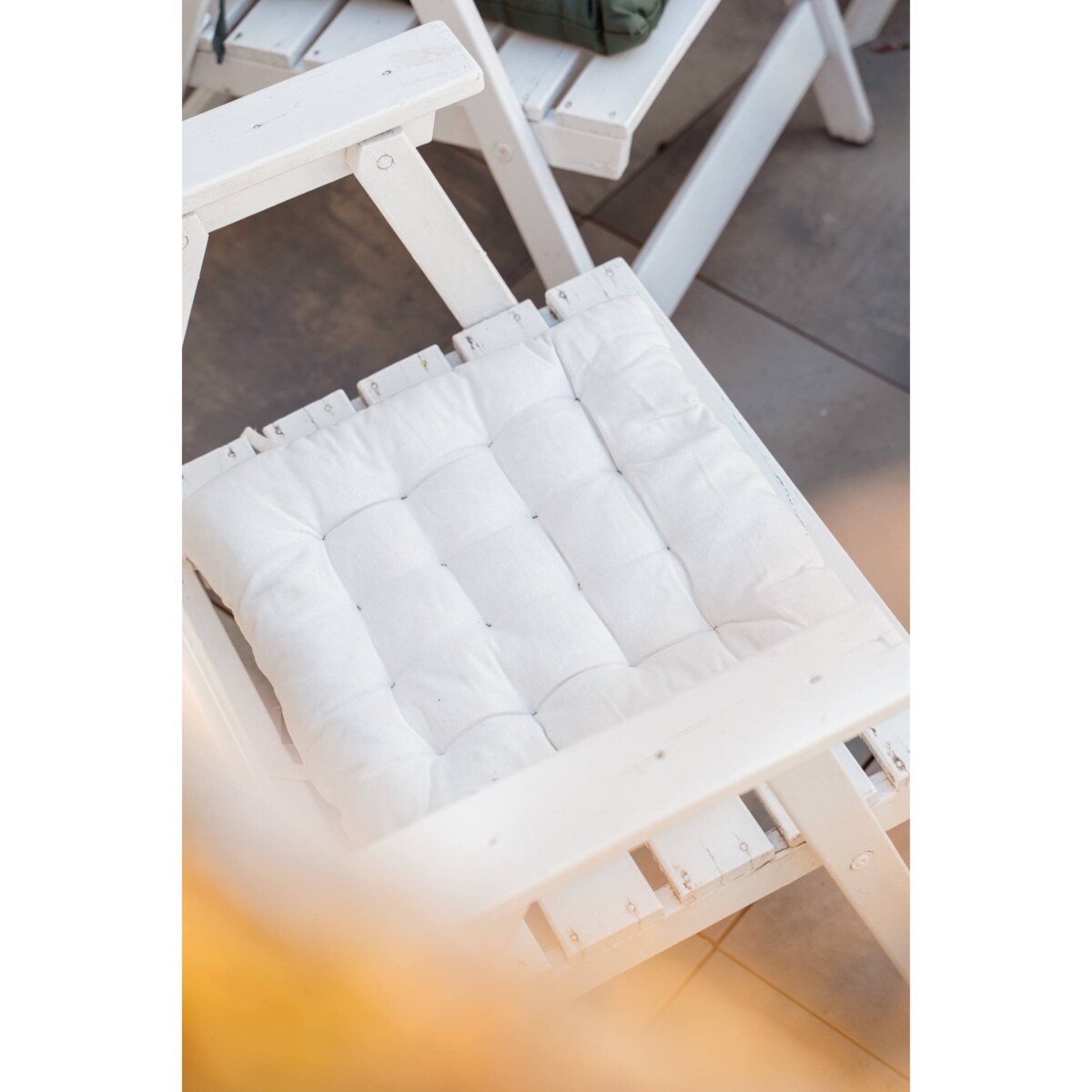 Poduszka na krzesło z wiązaniem, 38 x 38 cm