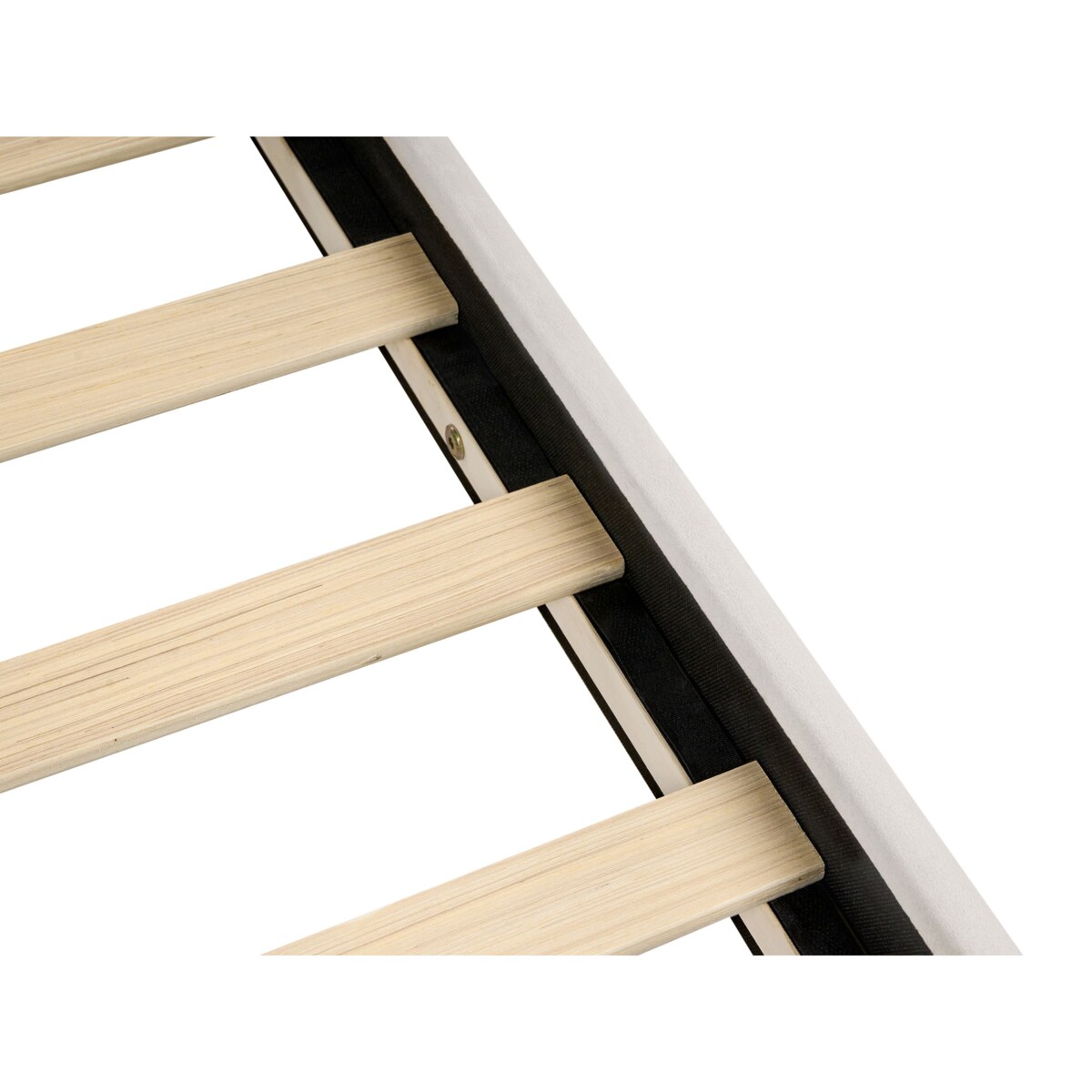 Łóżko Welur SAUVIAN 120 x 200 cm Złamana biel