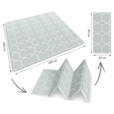 Mata piankowa edukacyjna składana dla dzieci duża 180x200 pianka xpe Nukido