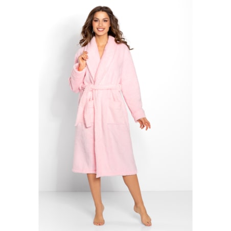 Szlafrok Rosie Long Pink, XXXL
