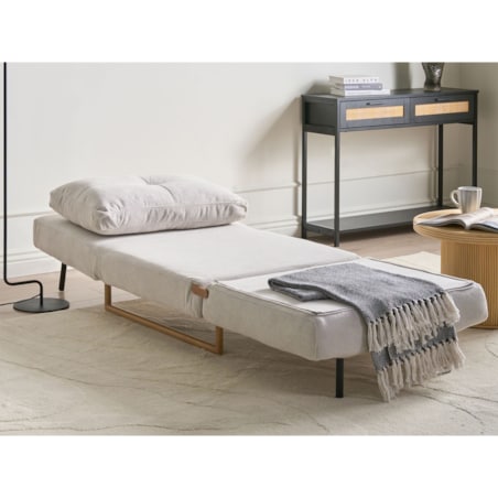 Sofa rozkładana jednoosobowa JERSLEV Złamana biel