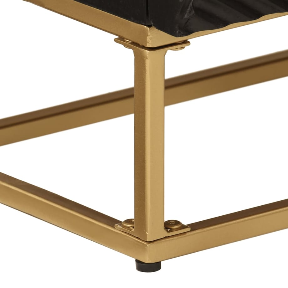 vidaXL Szafka, czarna, 55x30x76 cm, lite drewno mango i żelazo