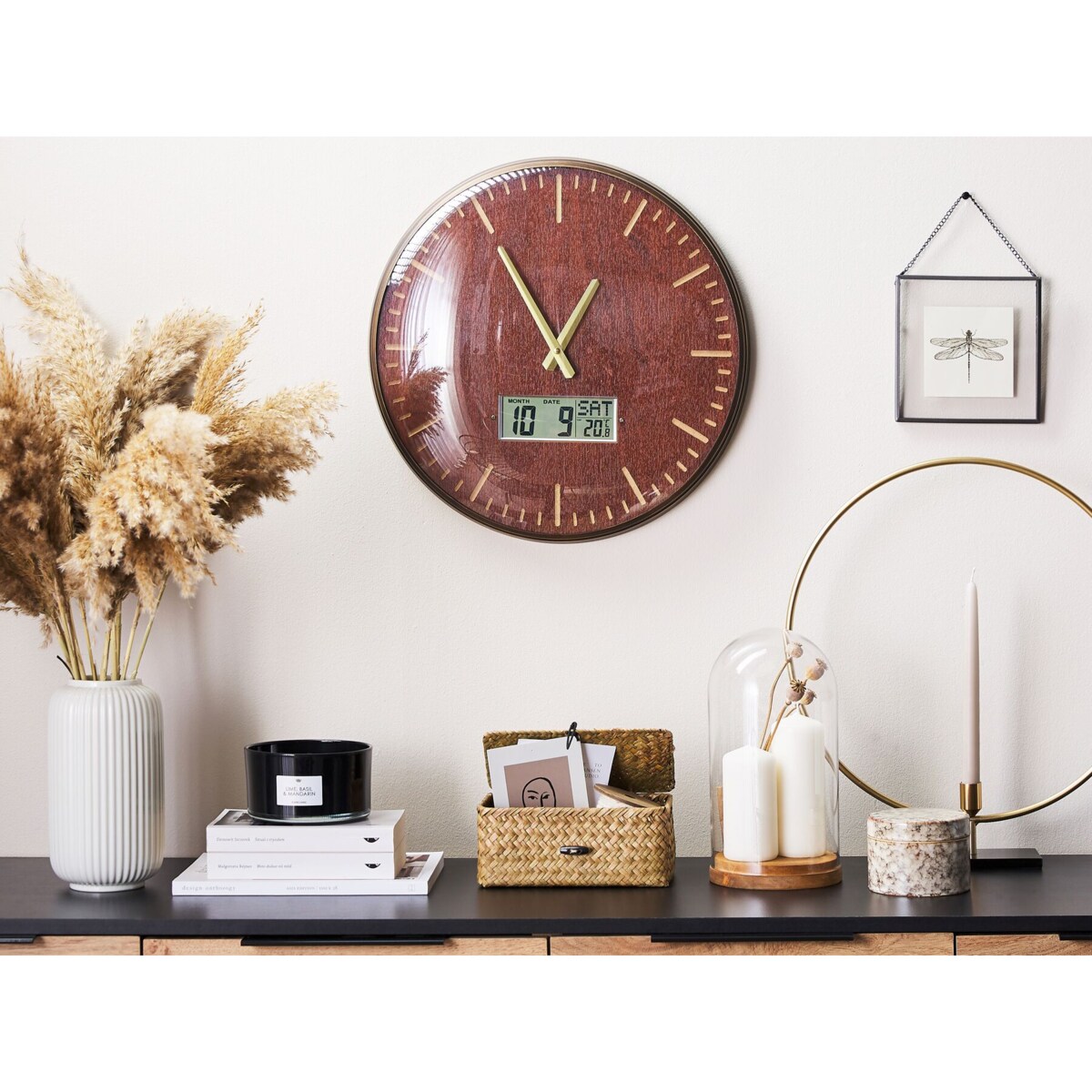 Zegar ścienny ø 43 cm brązowo-złoty BRUGG