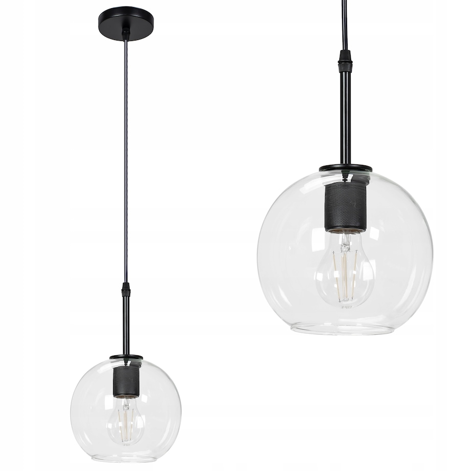Lampa Wisząca Szklana Kula Nowoczesna Szkło