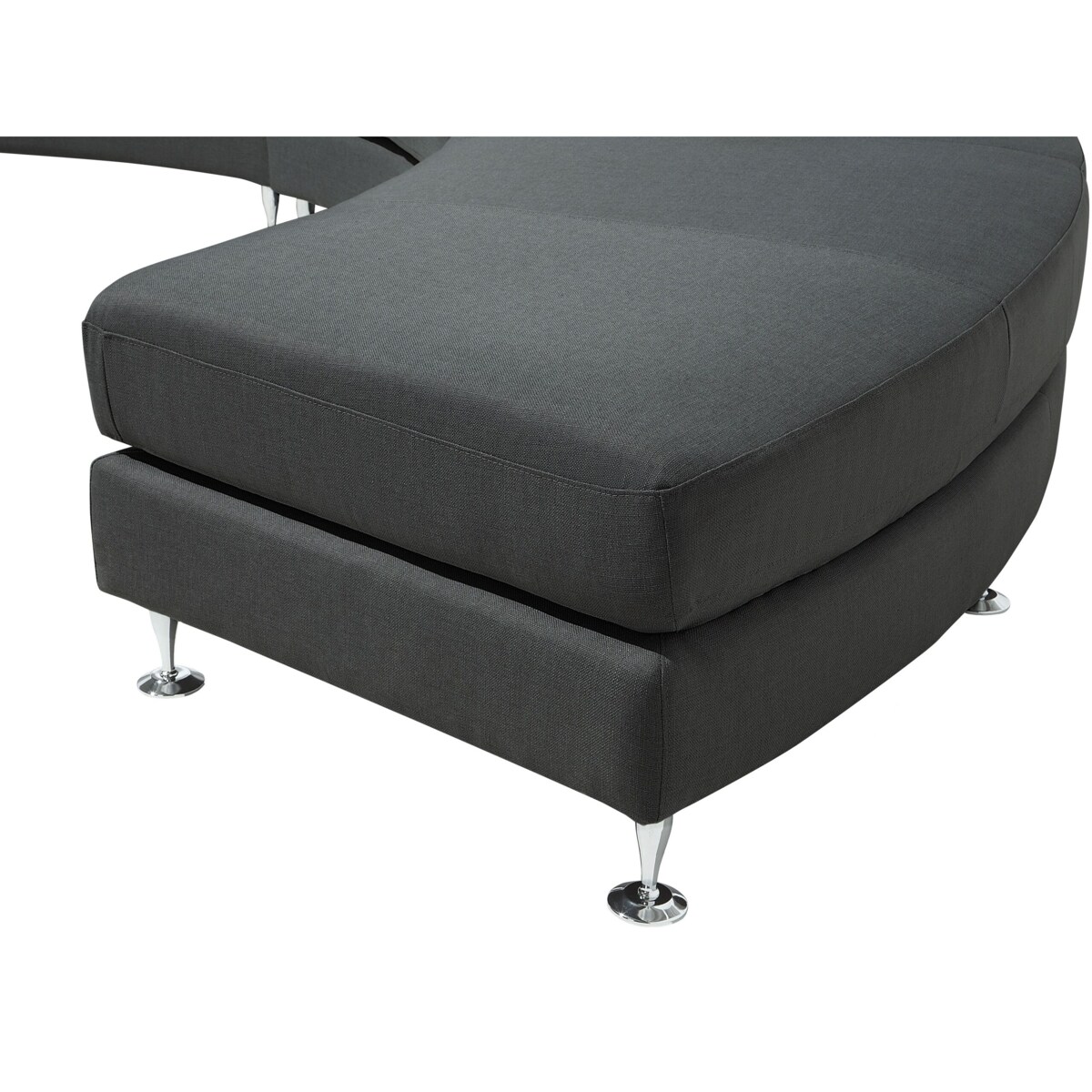 Sofa półokrągła 7-osobowa modułowa szara ROTUNDE