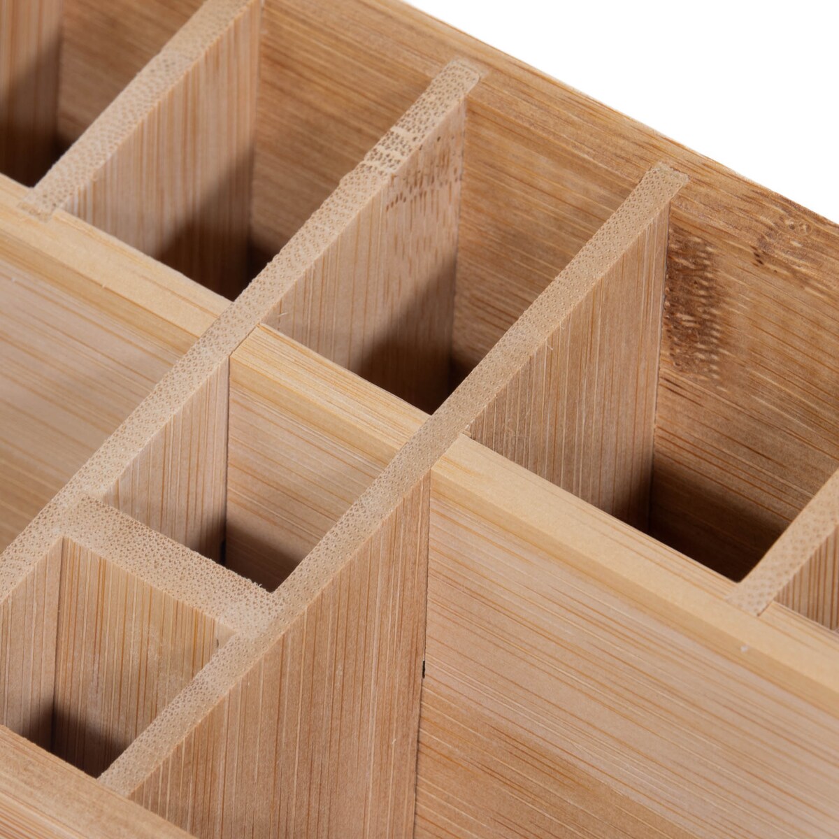 Organizer na kosmetyki bambusowy, naturalny, 23 x 9 x 8,5 cm, kolor brązowy