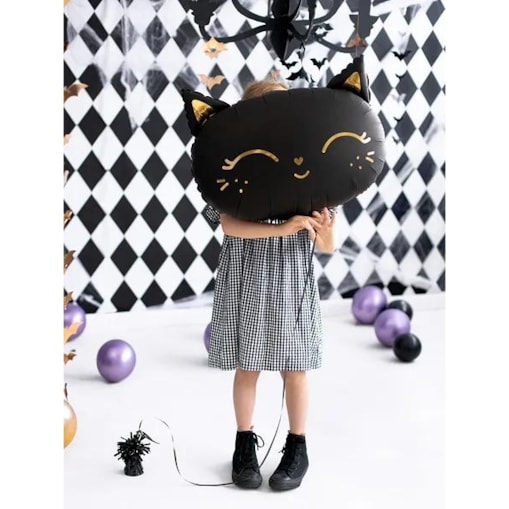 Balon foliowy Kotek, 48x36cm, czarny