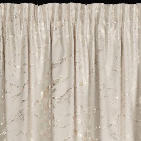 Zasłona Na Taśmie Welwetowa 140x270 DORIS beż+złoty Eurofirany Haczyki