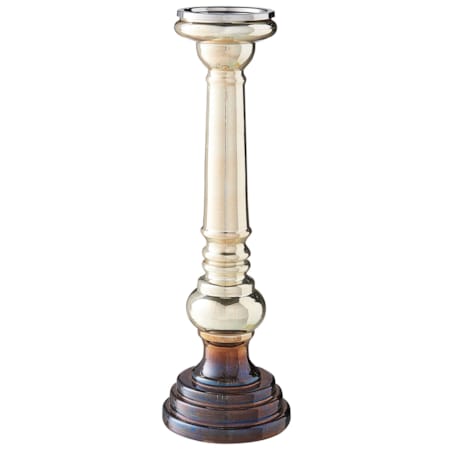 Zestaw dwóch świeczników szklanych 40 cm złoty IMARTI