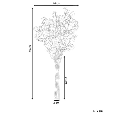 Bukiet sztucznych kwiatów BOIRO 65 cm Czerwony
