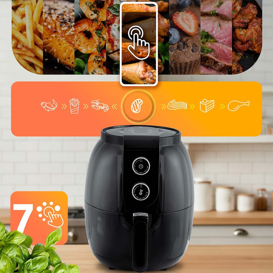 Frytkownica beztłuszczowa AIR FRYER mocna 3.6l Berdsen