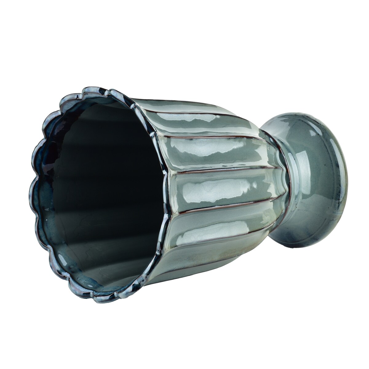 EVAM BLUE Wazon ceramiczny XL 23x23x32cm