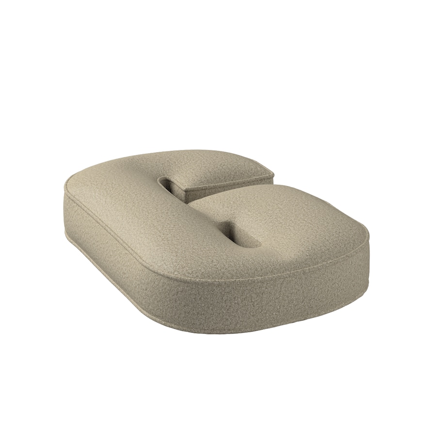 Poduszka Cyferka 9, jasny beż, 25 x 40 cm, Boucle