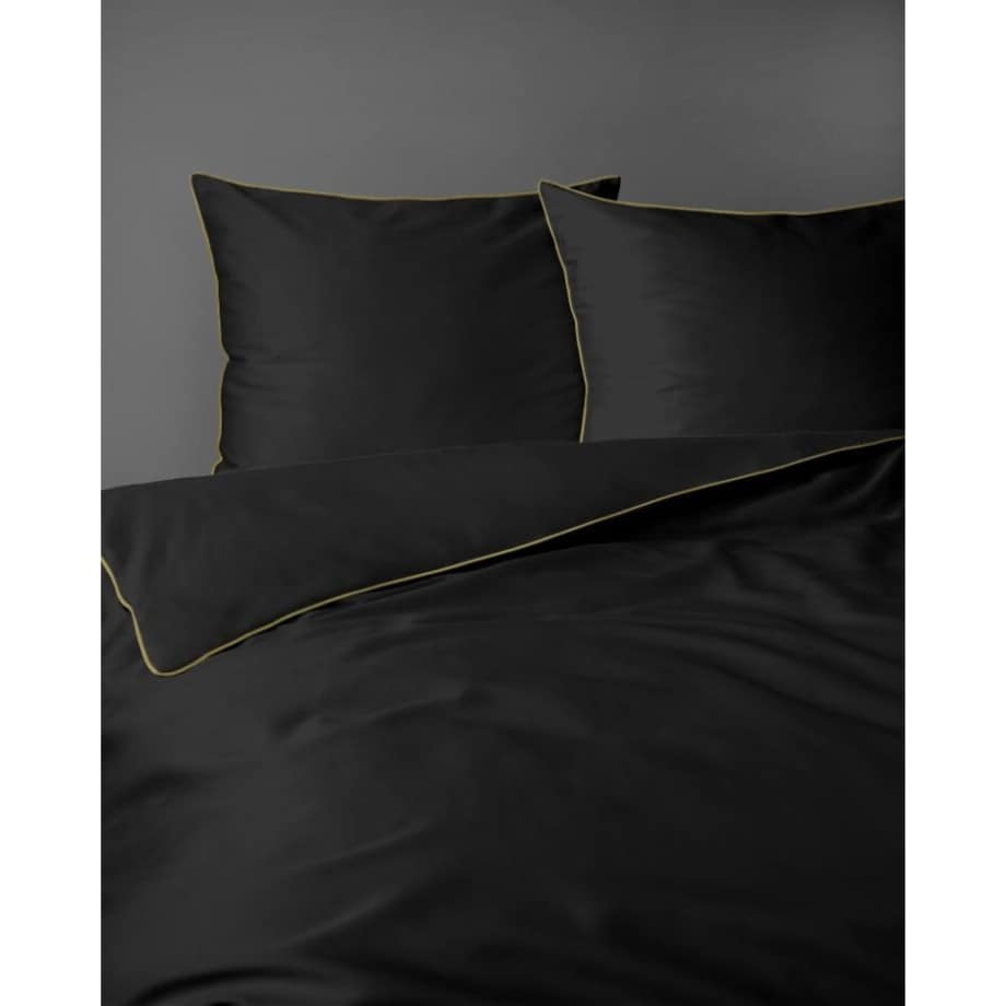 Pościel Pure z Makosatyny bawełnianej 140x200 Czarna Premium