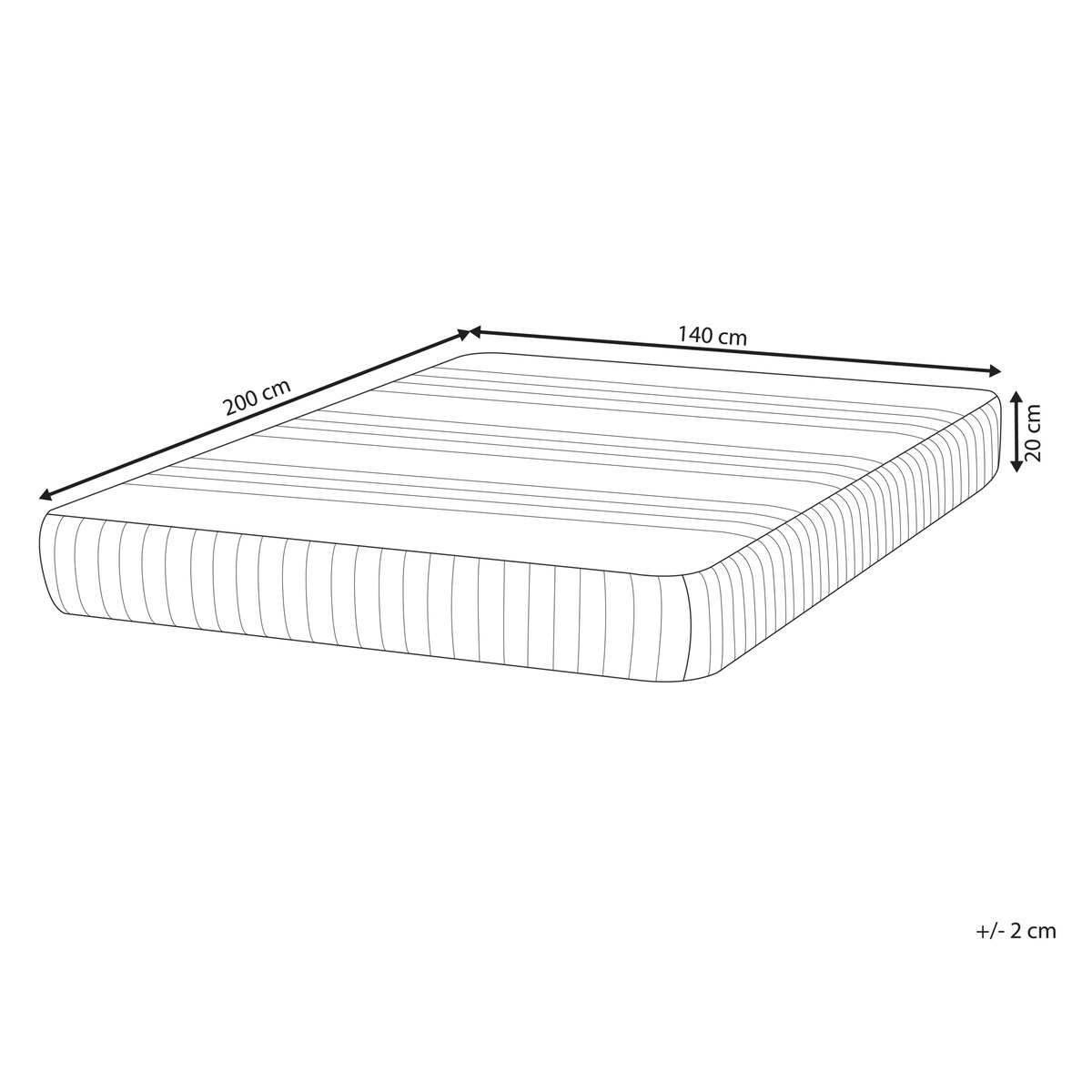 Materac lateksowy FANTASY H3/4 twardy 140 x 200 cm