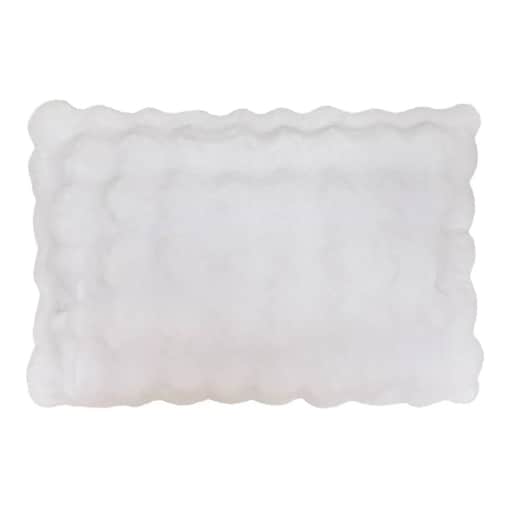 Poduszka pluszowa 3D, futrzana, biała, 50x80 cm, Zephy