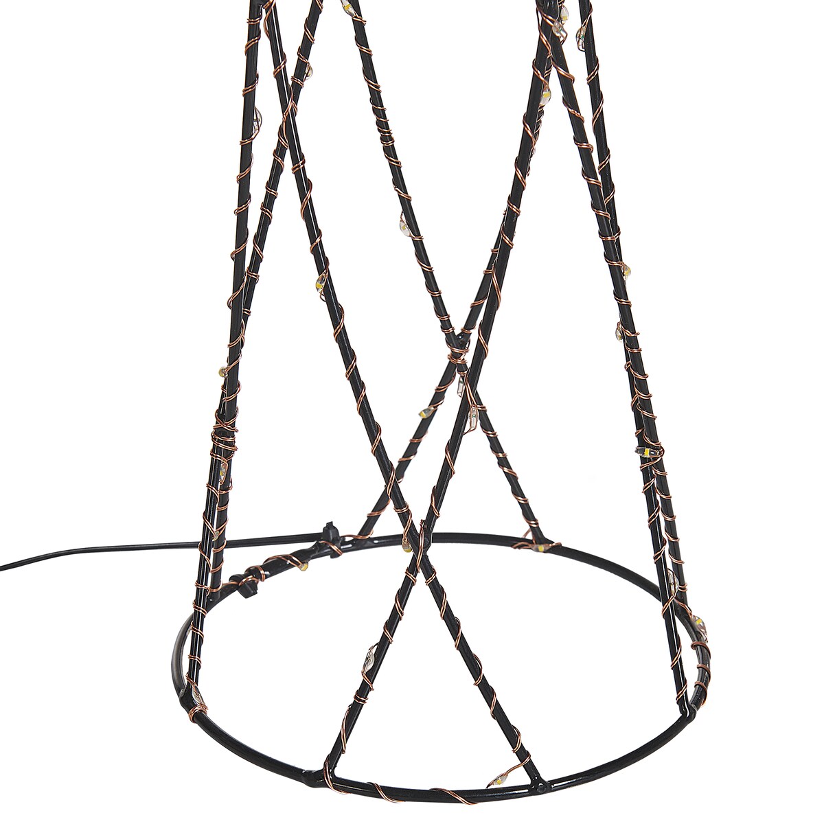 Zestaw 2 dekoracji świątecznych LED NEIDEN Choinka 52/38 cm Srebrny
