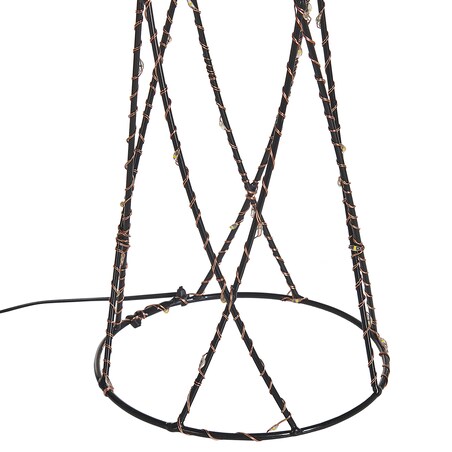 Zestaw 2 dekoracji świątecznych LED NEIDEN Choinka 52/38 cm Srebrny