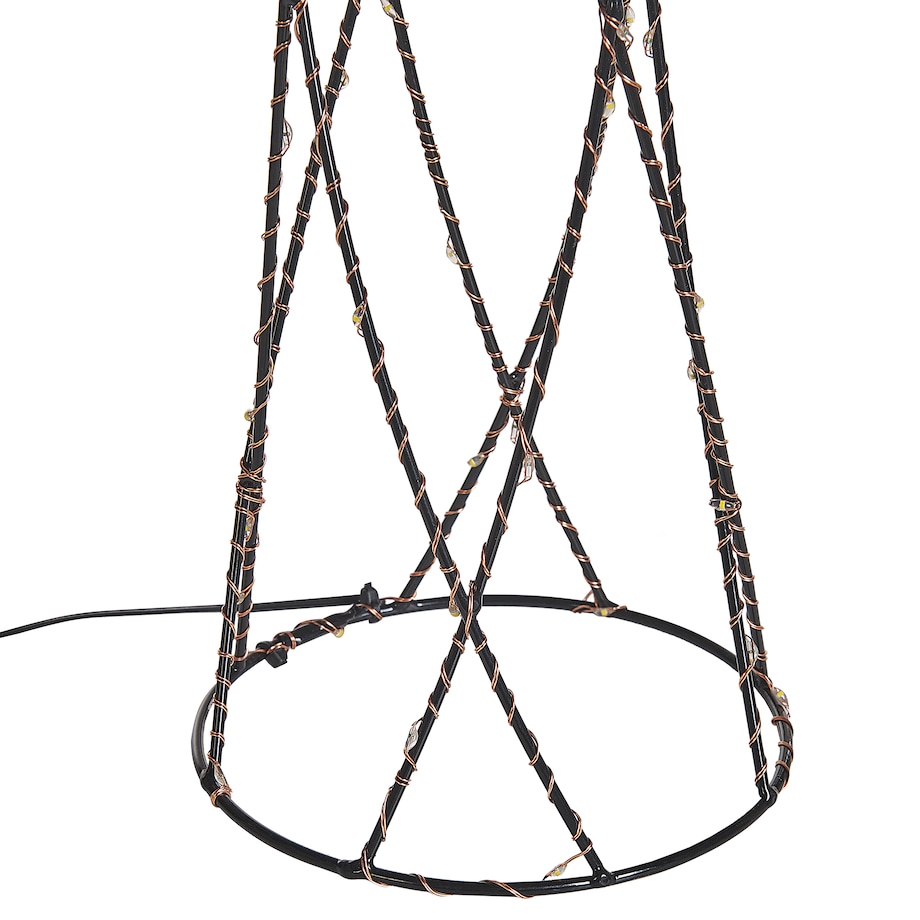 Zestaw 2 dekoracji świątecznych LED NEIDEN Choinka 52/38 cm Srebrny