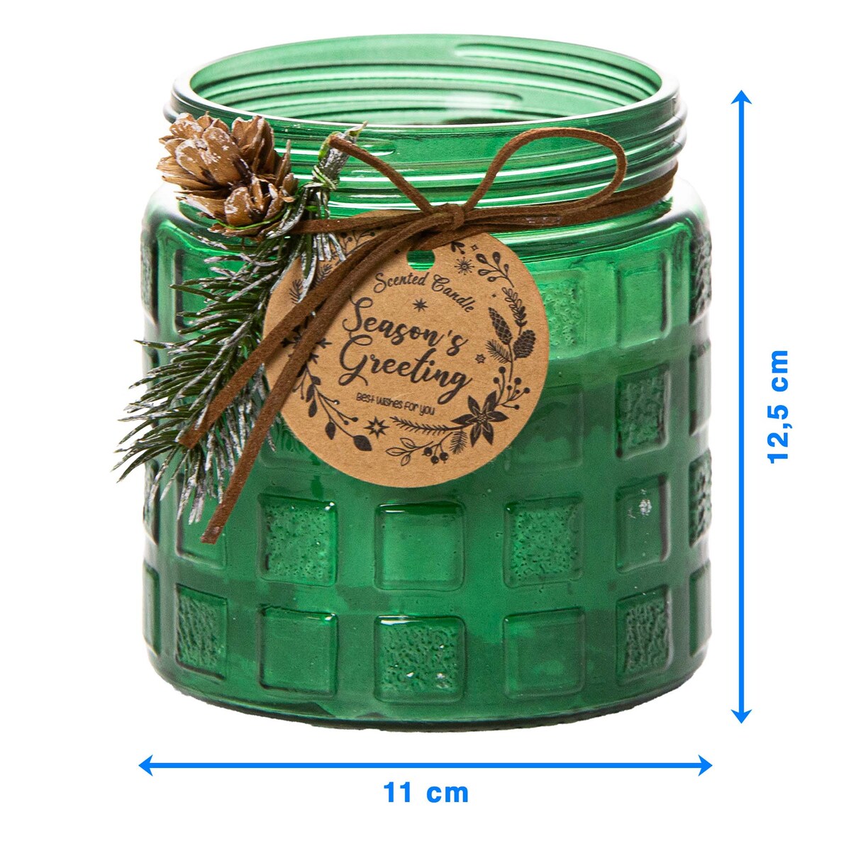 Świeczka Zapachowa Świeca Świąteczna Zapach Drzewny Dekoracja Zielona