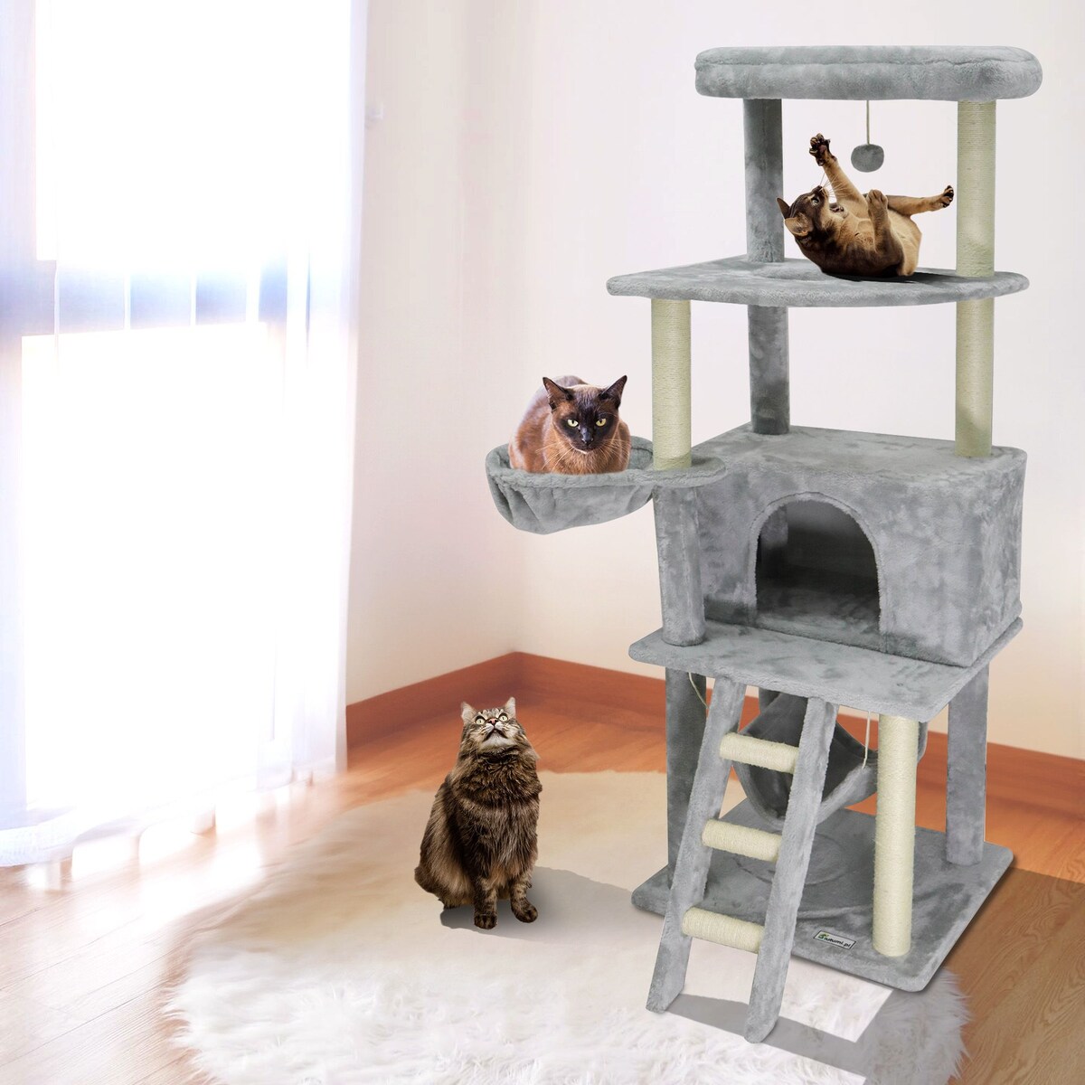 DRAPAK DLA KOTÓW SZARY XXL P70381