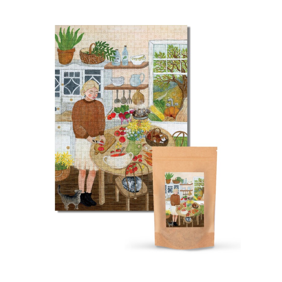 Muno Puzzle "Domowe Przetwory" by Asia Spettel Puzzle 500 el. w eco woreczku