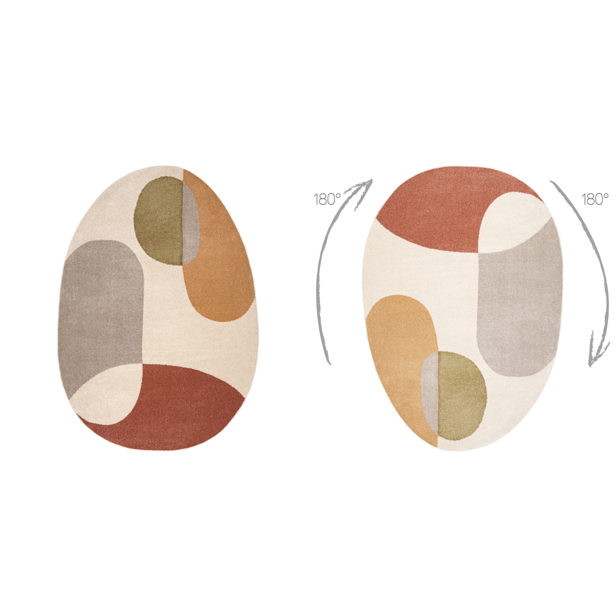 Dywan FUSION 5706 krem / terakota Shape - 200x290 cm