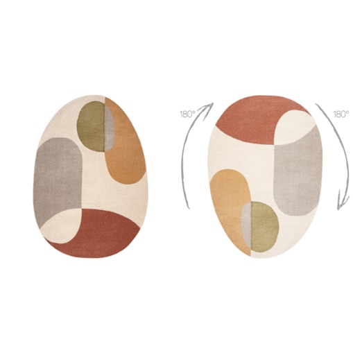 Dywan FUSION 5706 krem / terakota Shape - 200x290 cm